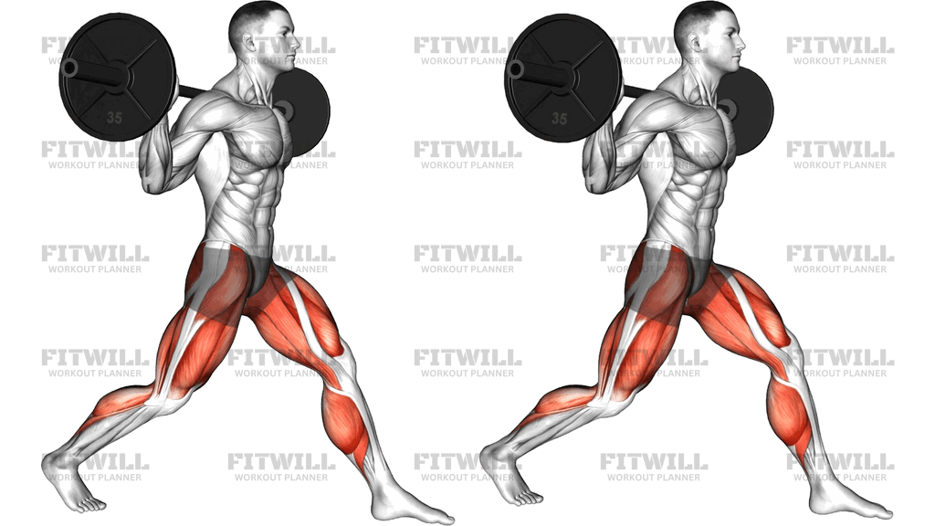 Barbell Static Lunge