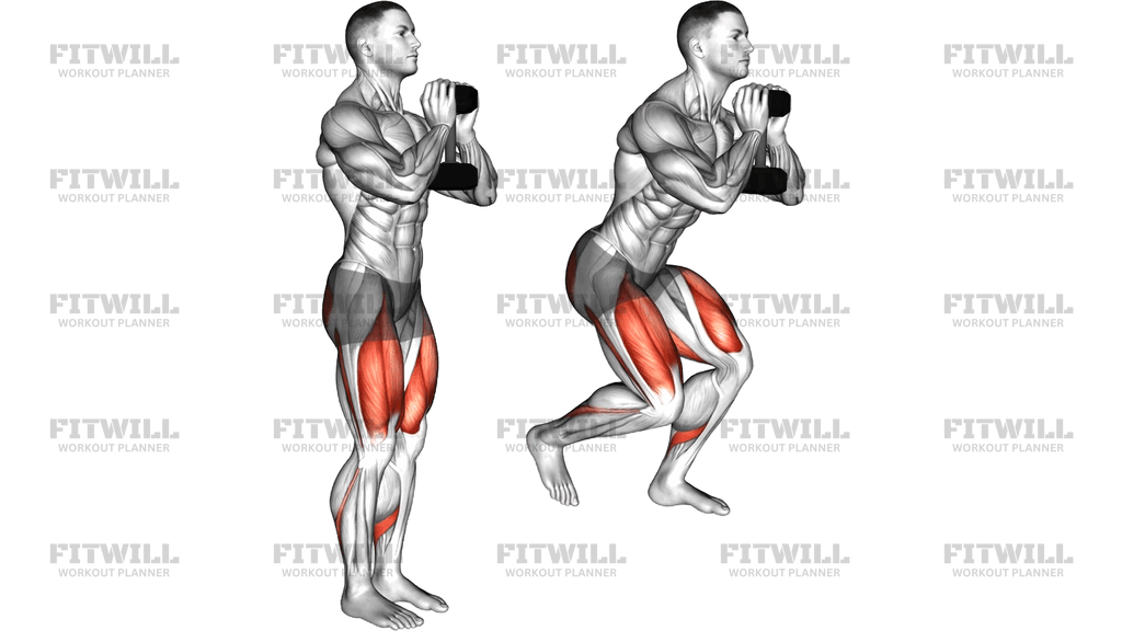 Dumbbell Narrow Squat Lunge