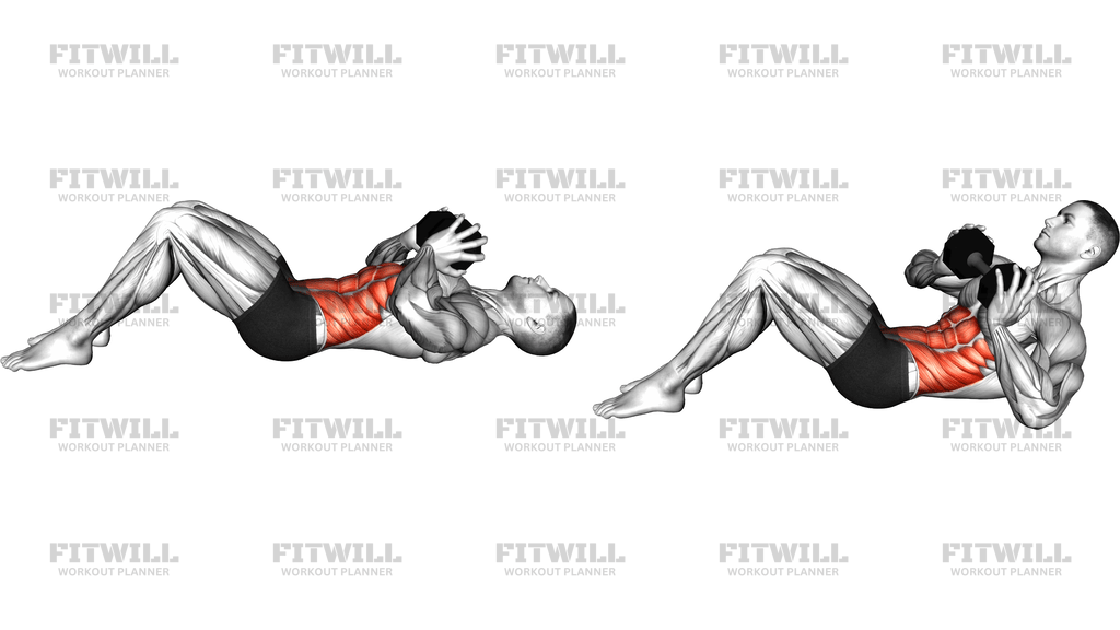 Dumbbell Twisting Crunch