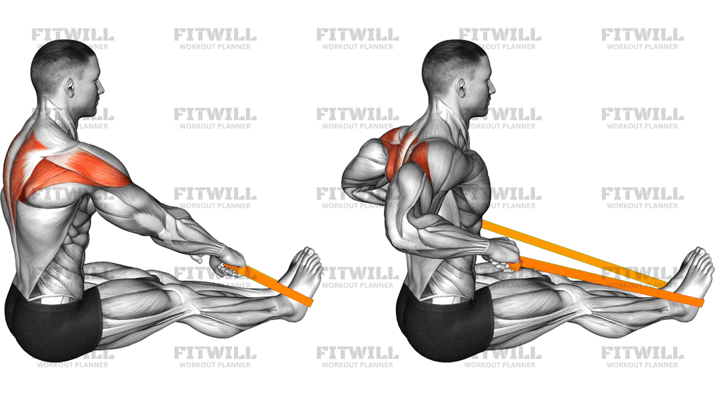 Resistance Band Seated Wide Row
