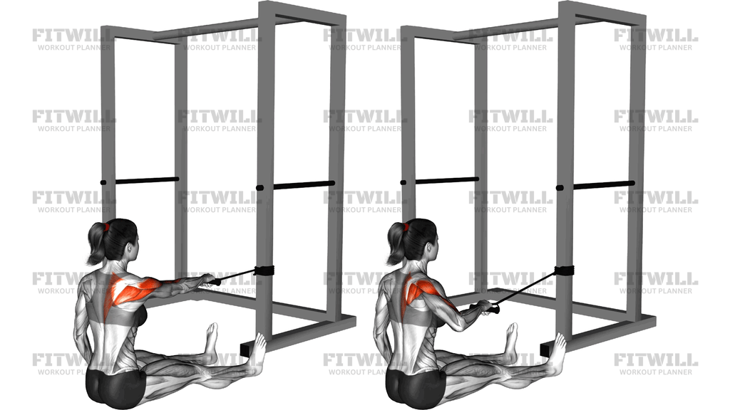 Band One Arm Seated Delt Row