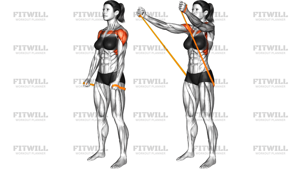Resistance Band Neutral Grip Front Raise