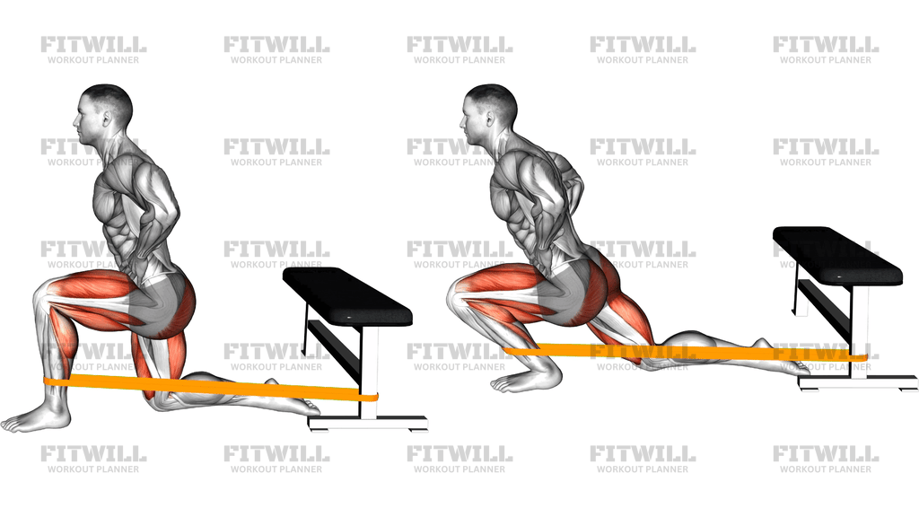 Resistance Band Deep Lunge Dorsi Flexion