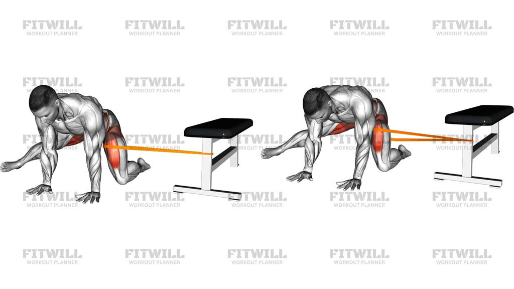 Resistance Band Kneeling Adductor Backward Stretc
