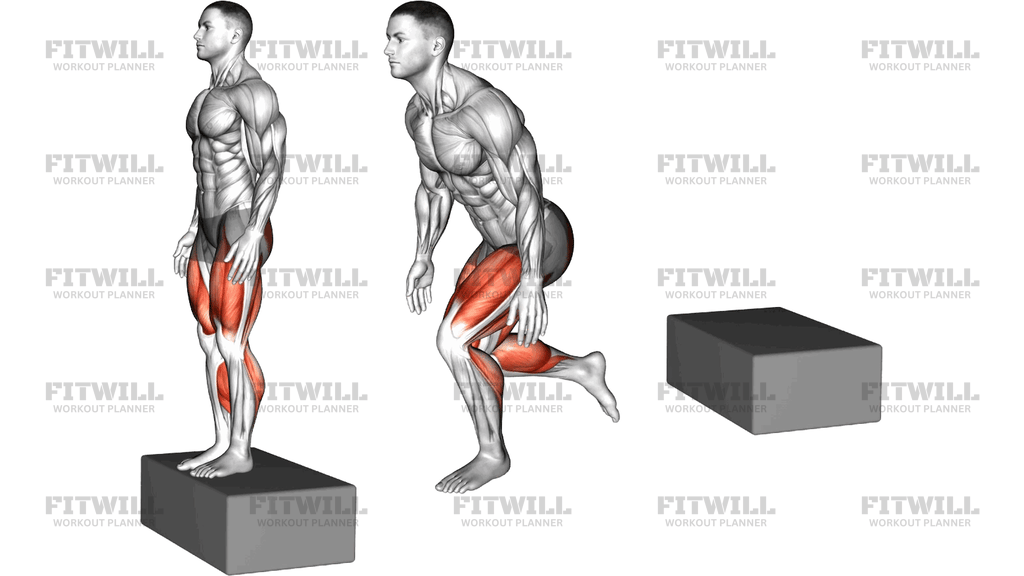 Box Jump Drop 2 Foot Land Diagonal Jump