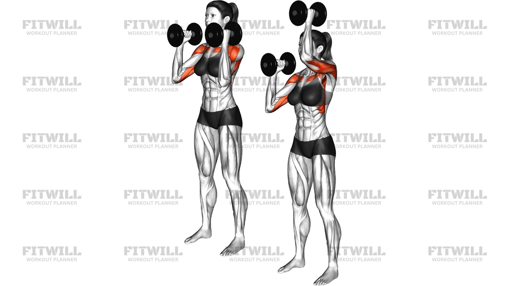 Dumbbell Standing Alternate Overhead Press