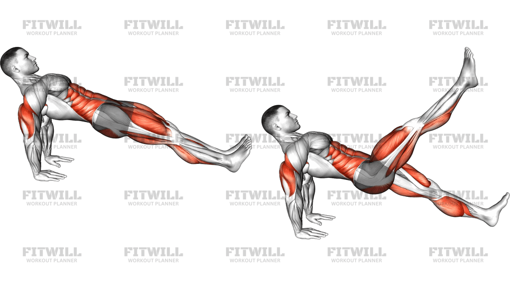 Reverse Plank Leg Lift