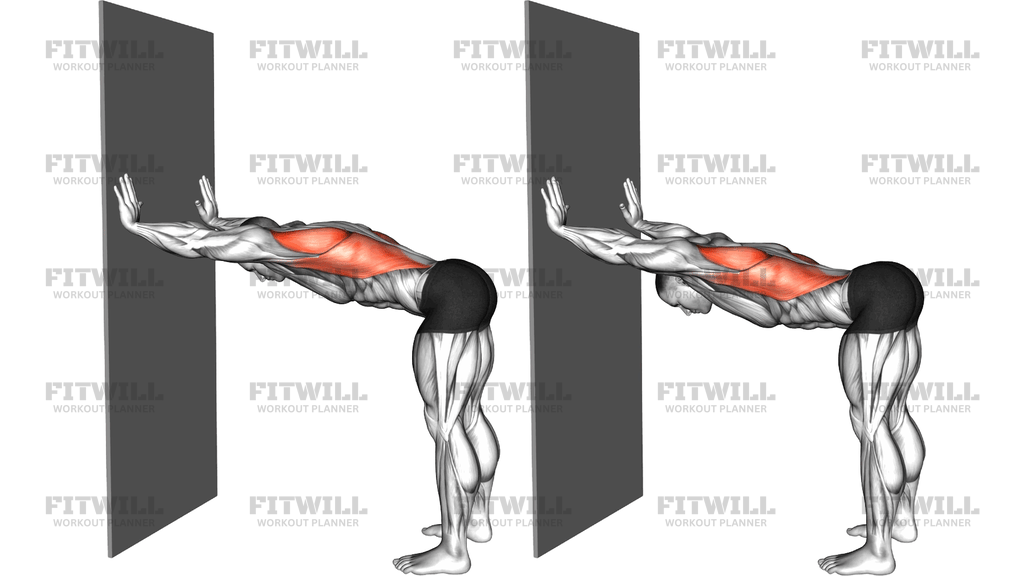 Lat Stretch Against Wall