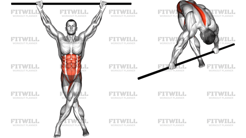 Stick Standing Crossed Legs Twisting Bend Stretch