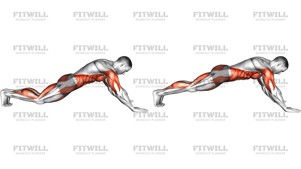 45 Degrees Arms Plank