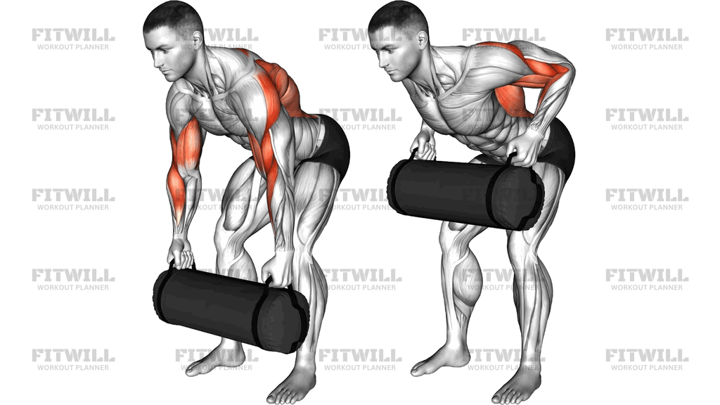 Weighted Sandbag Row