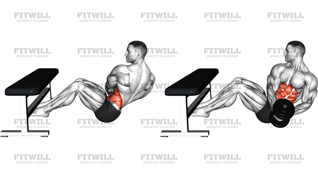 Dumbbell Russian Twist With Legs Supported