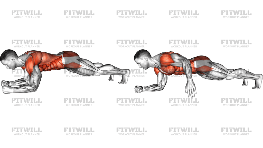 Elbow Plank Thigh Tap