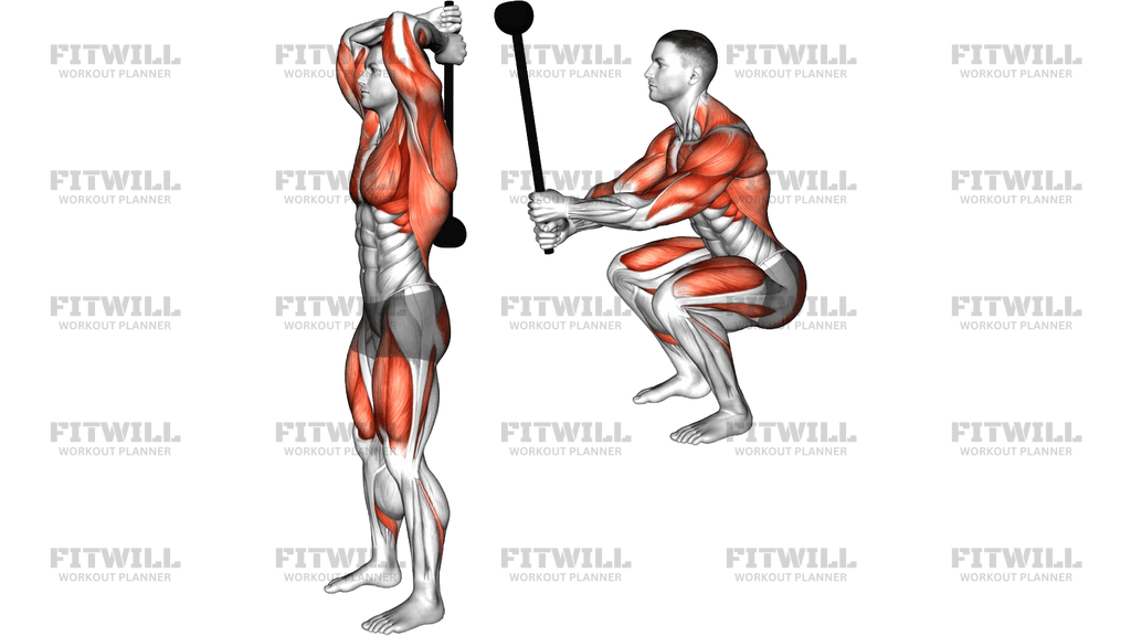 Weighted Steel Mace Squat