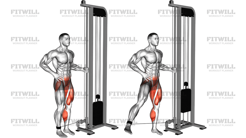 Cable Squat Side Leg Kick