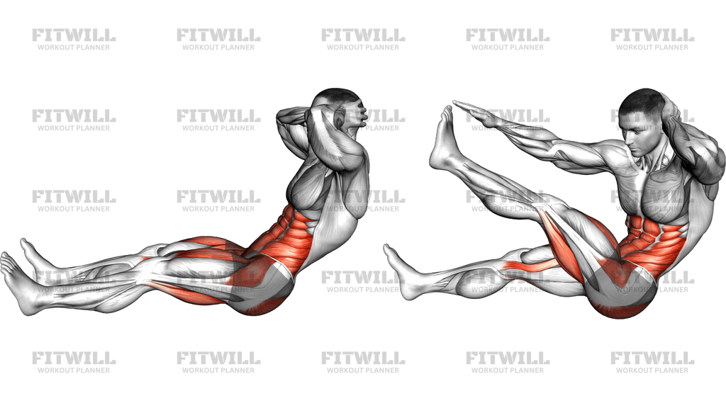 Sitting Floor Crunch Alternating Knee Raise To To