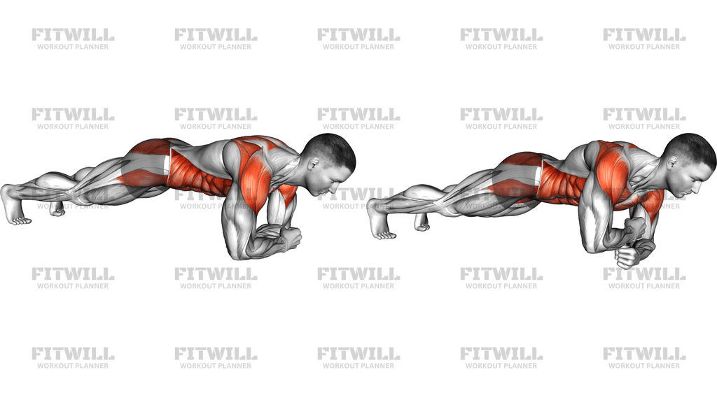 Plank Forearms Walk