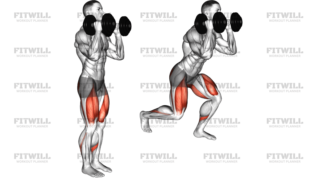 Dumbbell Lunge Squat
