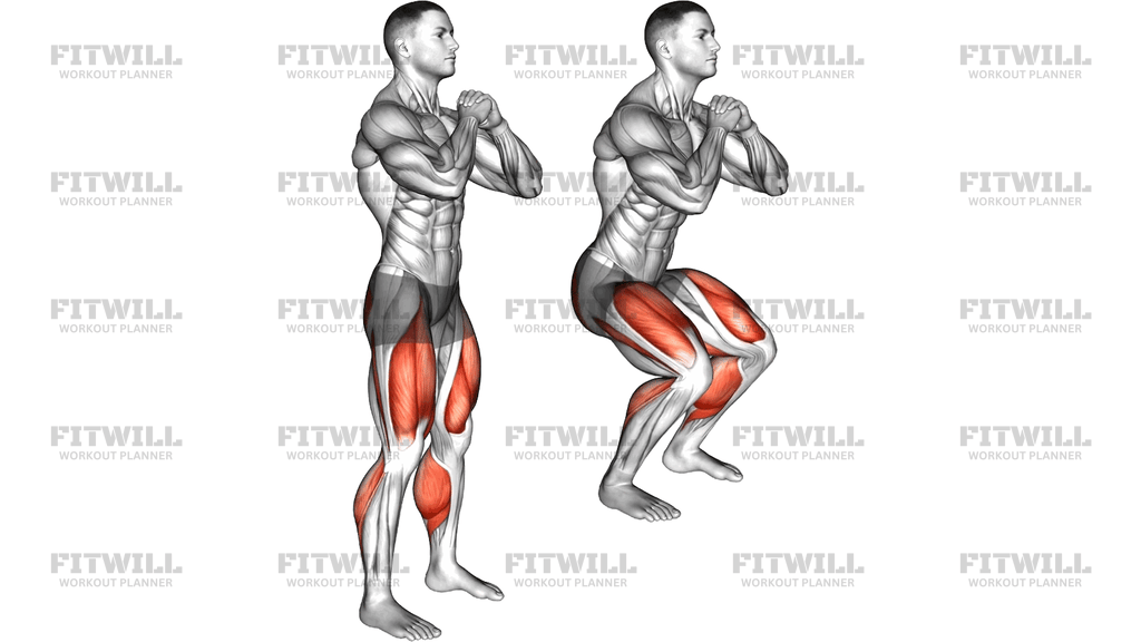 Bodyweight Calf Raise And Front Squat