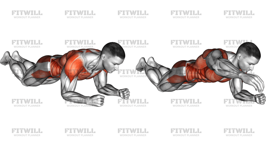 Kneeling Plank Alternating Arm Raise