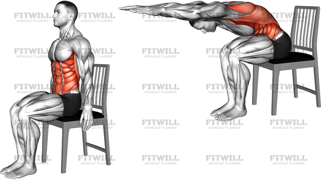 Seated Back Stretch On A Chair
