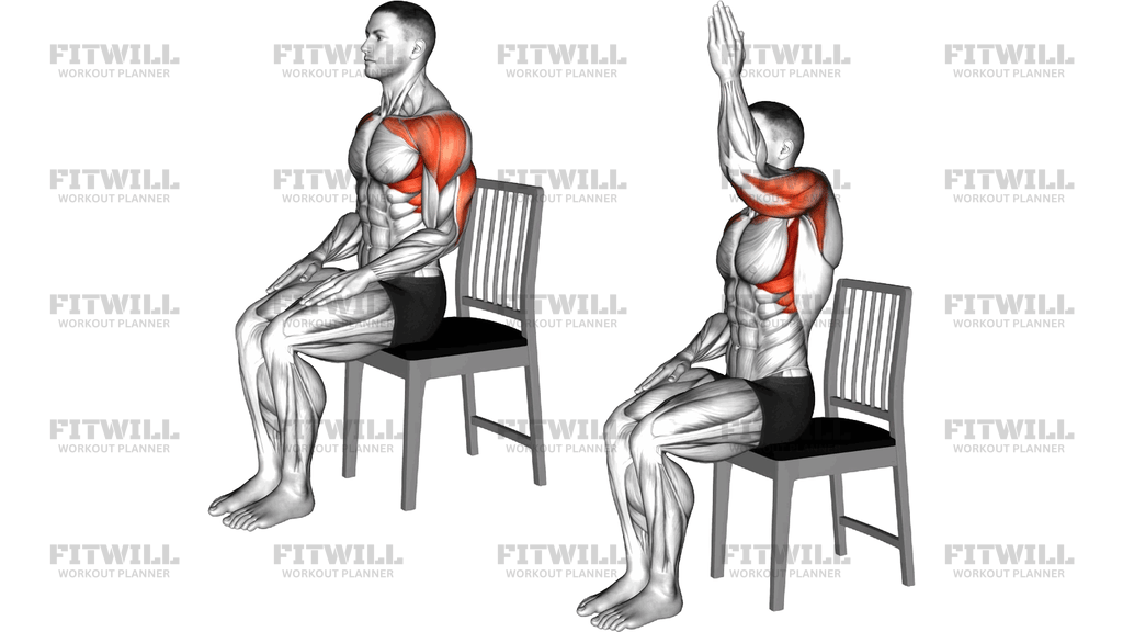Seated Alternating Shoulders Press On Chair