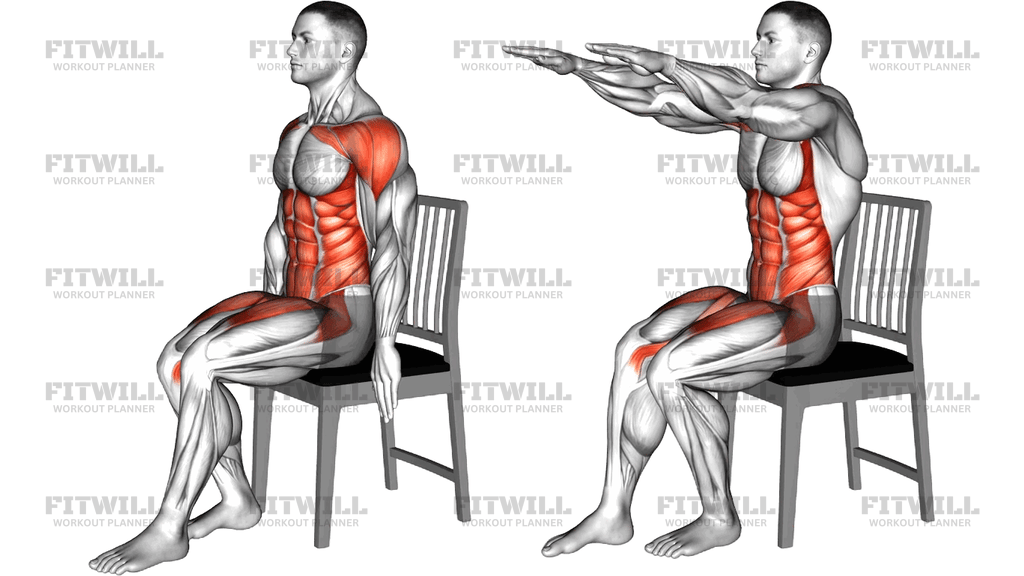 Seated Switch Jump With Arms Lift On Chair