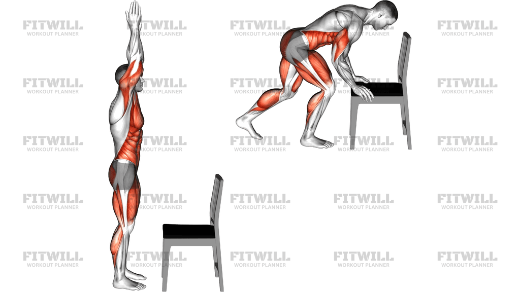 Stille Burpee Met Stoel
