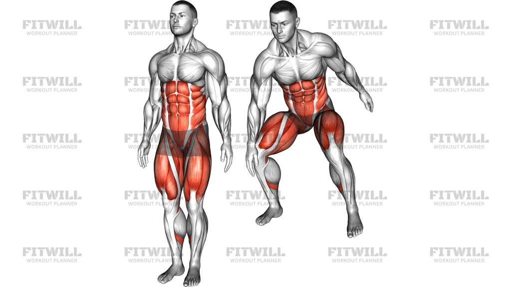 Side Step Squat Touchdown