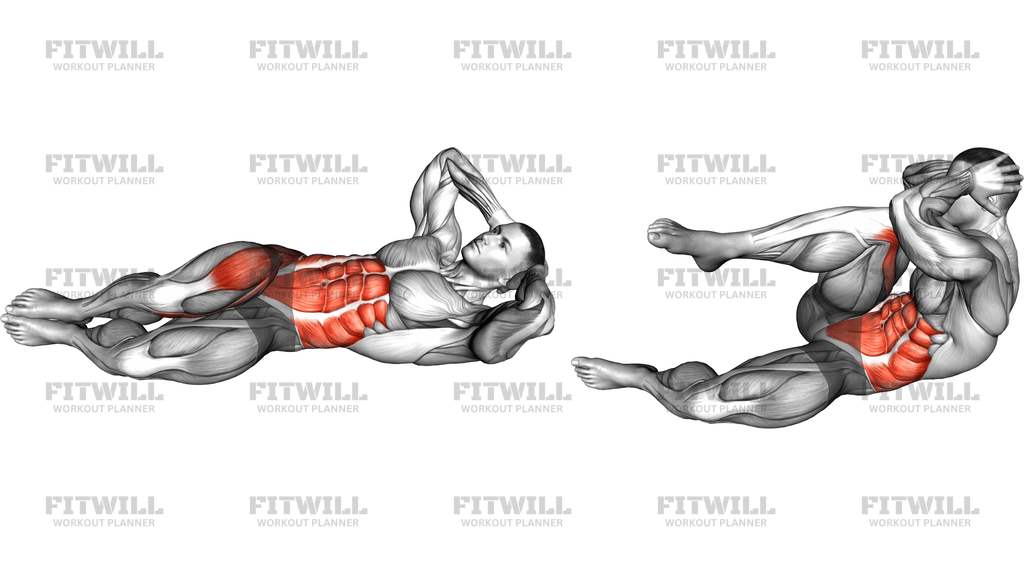 Oblique Crunch Opposite Elbow To Knee