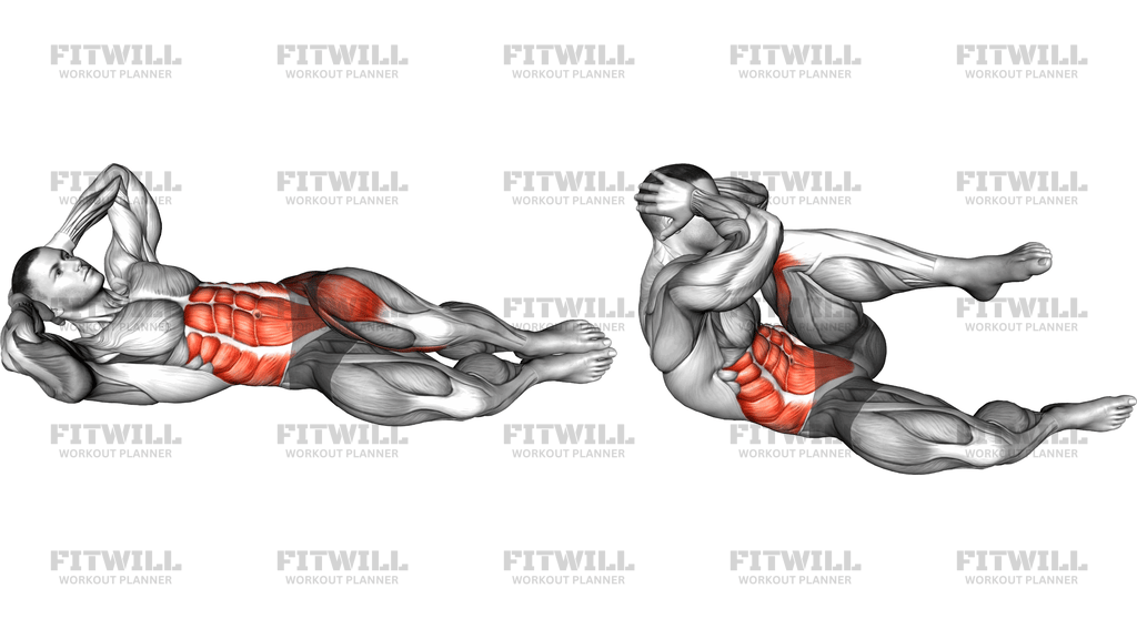 Oblique Crunch Opposite Elbow To Knee