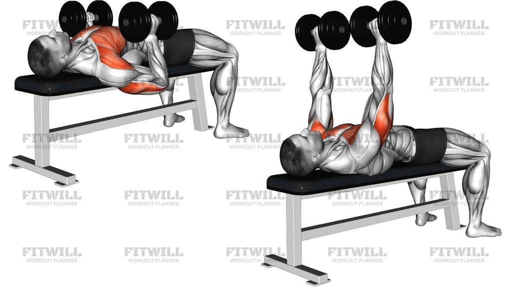 Dumbbell Rotational Bench Press
