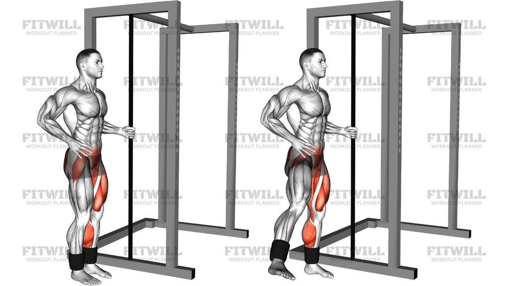 Weighted Squat Side Leg Kick