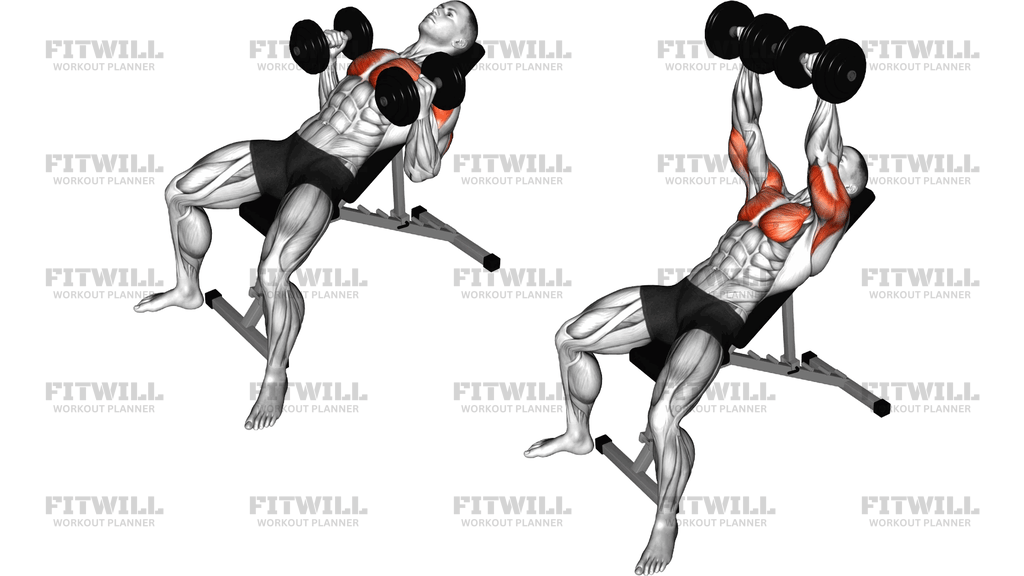 Dumbbell Incline Twist Press (Version 2)