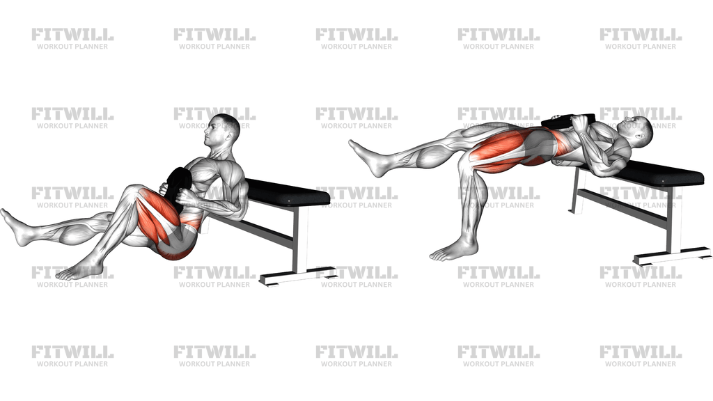 Weighted One Leg Hip Thrust