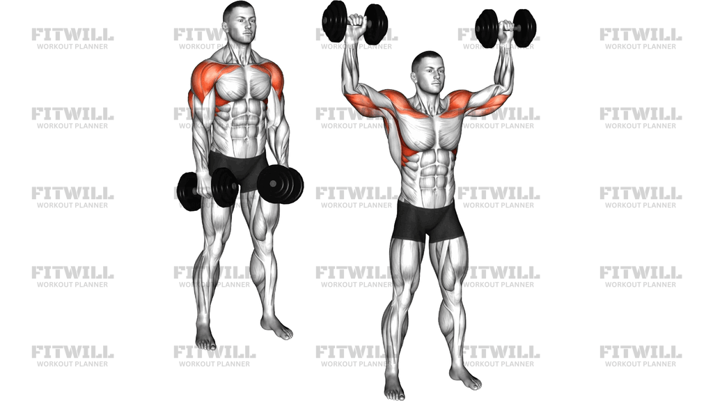 Dumbbell Front Raise Shoulders Press Combo