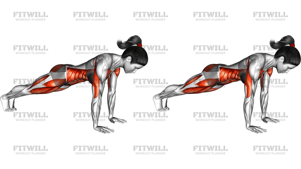 Front Plank To Toe Tap