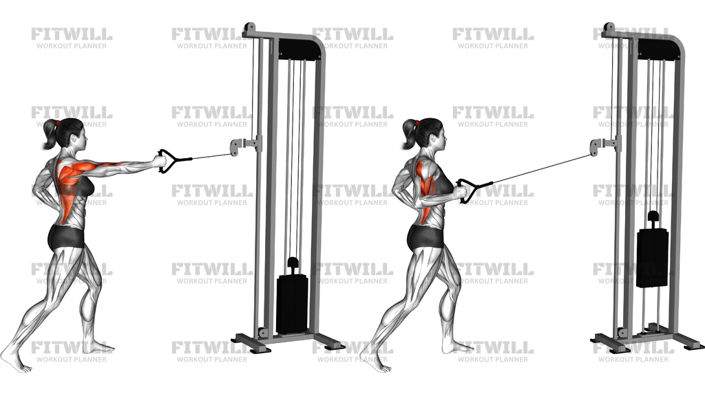 Cable Split Stance Single Arm Row