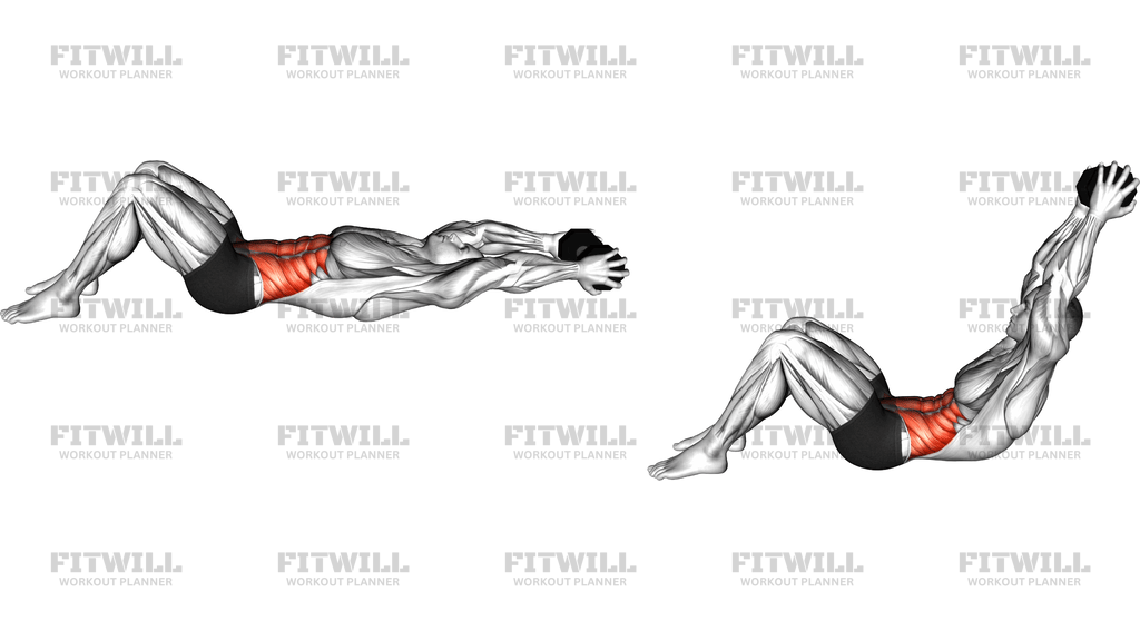 Weighted Dumbbell Crunch (Hands Overhead)