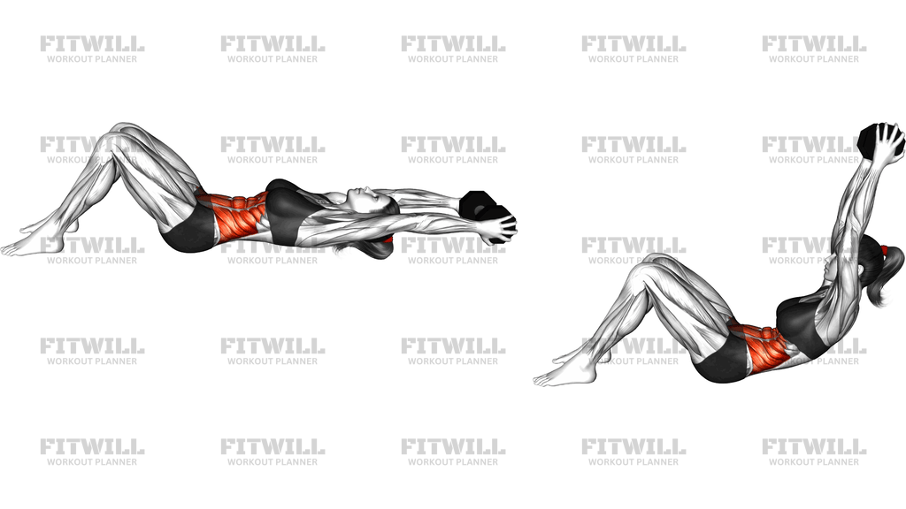 Weighted Dumbbell Crunch (Hands Overhead)