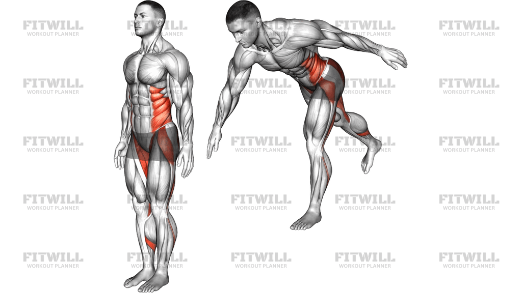 Bodyweight Single Leg Deadlift Toe Touch