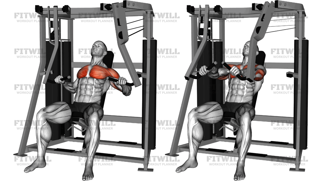 Lever Stack Seated Decline Chest Press