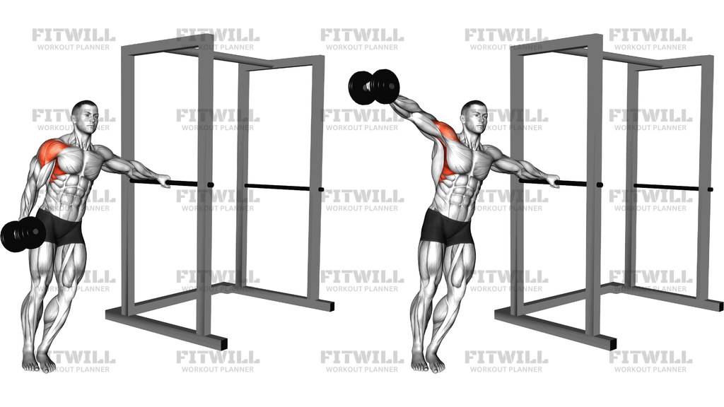 Dumbbell Single Arm Leaning In Lateral Raise