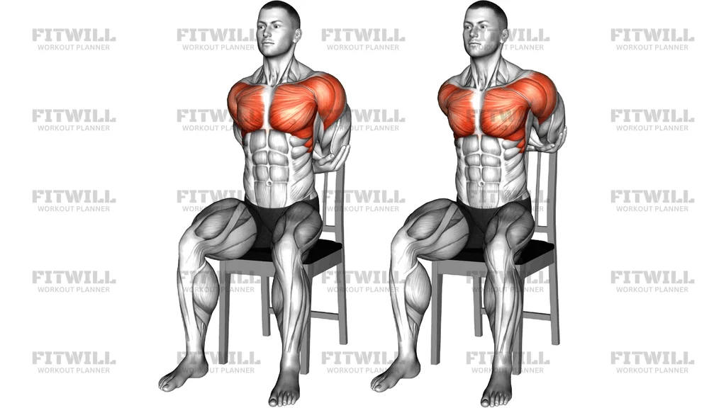 Seated Back Hugs Chest Stretch On A Chair