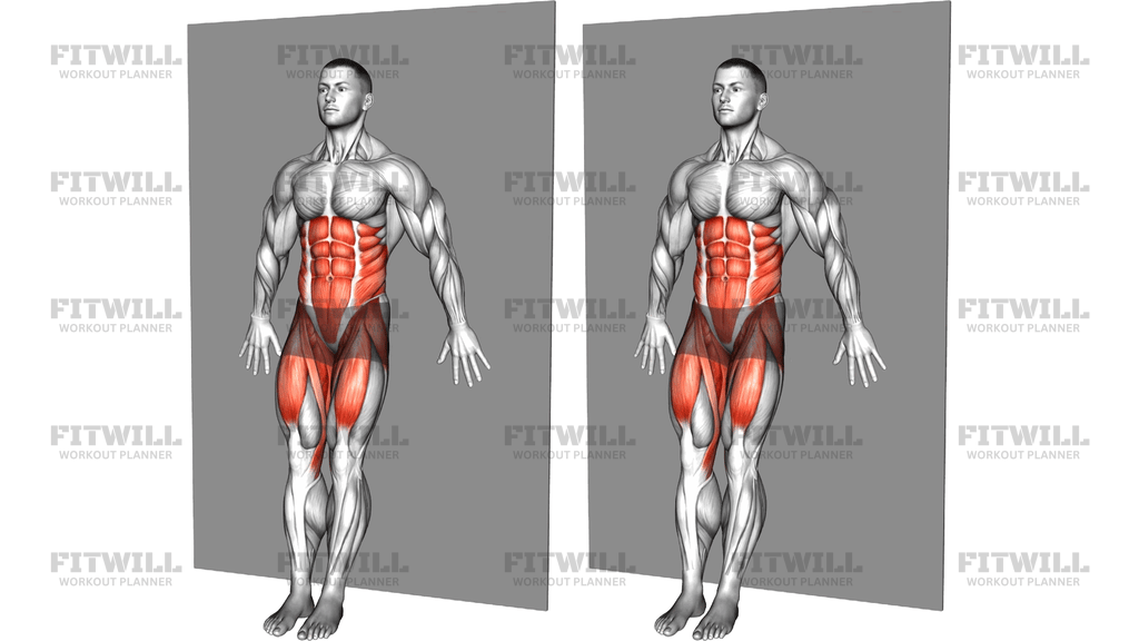 Standing Alternating Ankle Tap Wall Supported