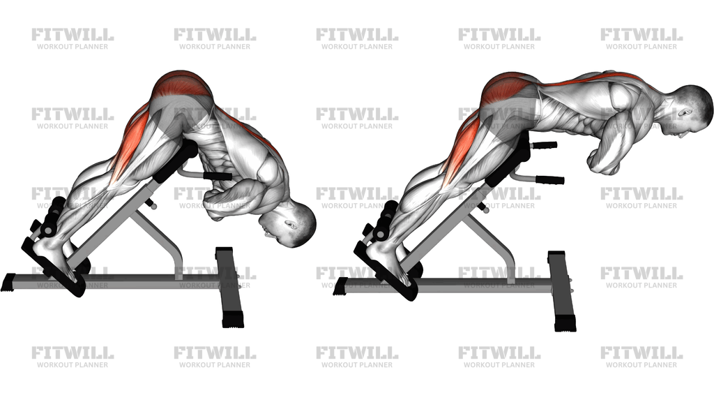 45 Asteen Hyperextension-pito (käsivarret Rinnan Edessä)