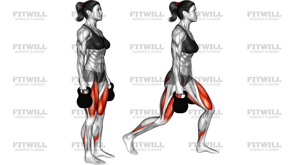 Kettlebell Walking Lunge