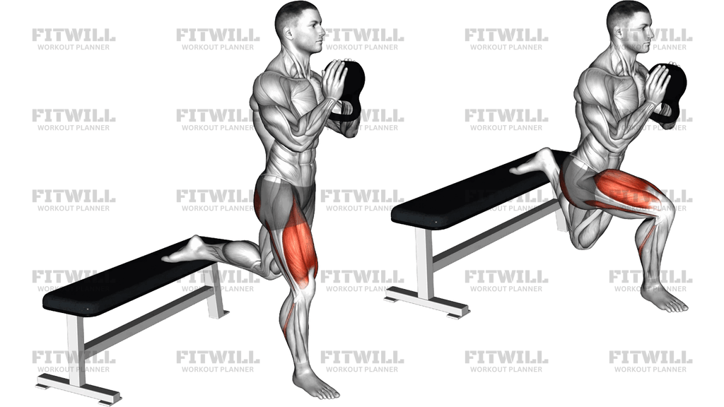 Kettlebell Goblet Single Leg Split Squat