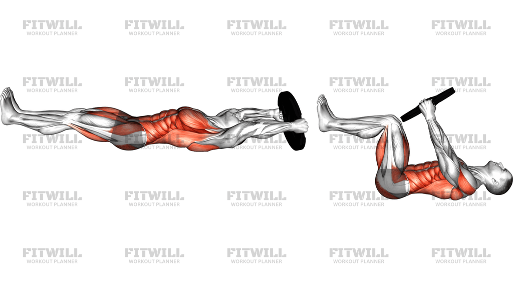 Weighted Plate Lying Reach Over