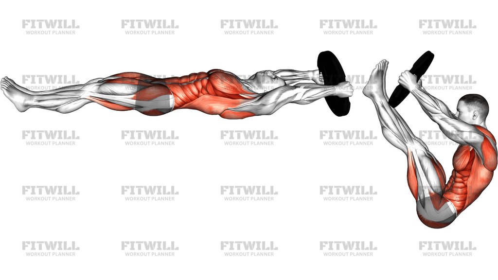 Weighted Plate Jackknife Sit Up